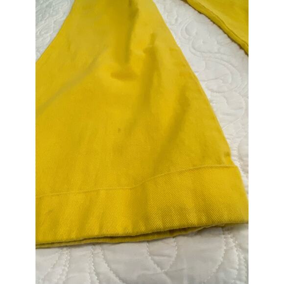 Unif High Rise Flare Leg Cuffed Yellow Pants Women’s Size 26 - Picture 12 of 12
